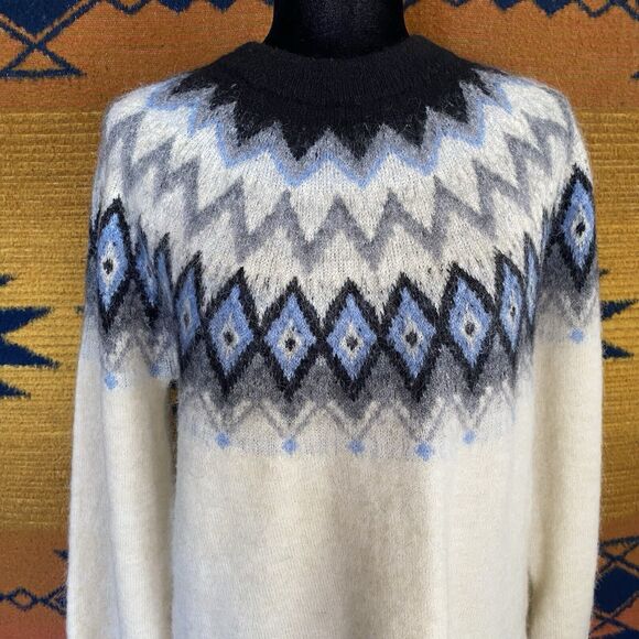Vero Moda Fair Isle Alpaca Wool Blend Sweater. Medium. So Soft And Warm! - Picture 12 of 13